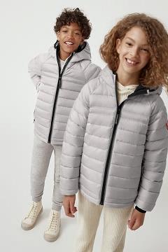 Chamarras Canada Goose Niños México - Sherwood Chaqueta De Plumas Grises Claro QG1706248